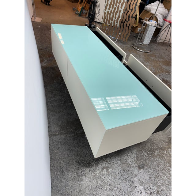 2000 - 2009 Alivar Italian White Glass Sideboard For Sale - Image 5 of 12