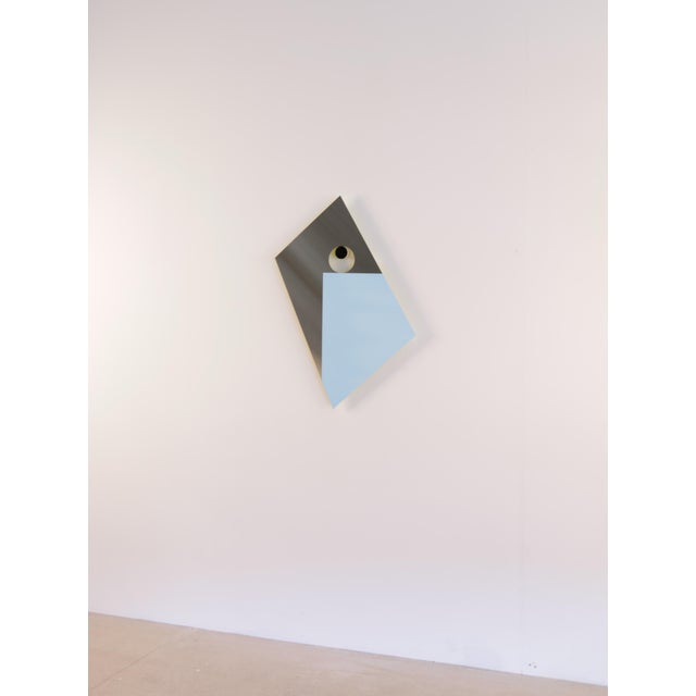 Wood Contemporary Abstract Stainless Steel, Plexiglas, Wood, Paint "Plinth 12" by Tom Henderson For Sale - Image 7 of 9
