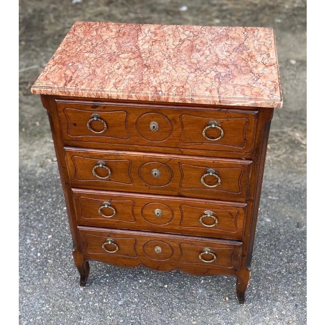 French 19th Century French Marble Top Bedside Chest For Sale - Image 3 of 6