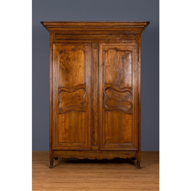 Antique Louis XV Walnut Wardrobe, 1700s For Sale - Image 9 of 9