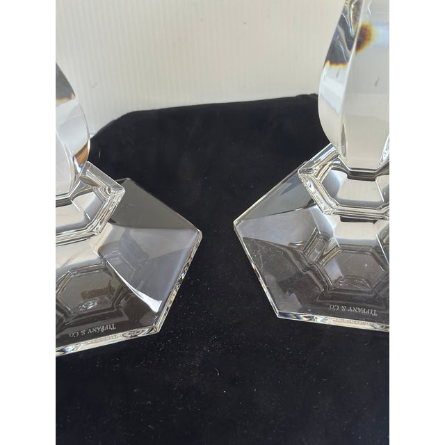 Set of Two(2) Vintage 1950s Tiffany & Co. 10"h Chunky Candlesticks For Sale - Image 11 of 16