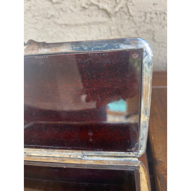 1900 - 1909 Antique Silver Plate England Jennings Brothers Jewelry Box For Sale - Image 5 of 6