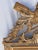 French Style Carved Wood Mantel Mirror With Garden Tools & Basket For Sale - Image 4 of 12