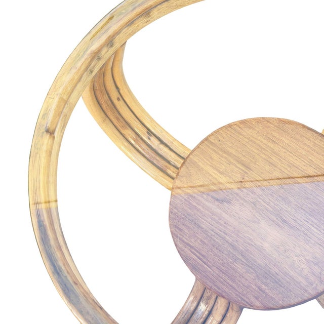 1940s Restored Rattan Three-Strand Loop Leg Coffee Table For Sale In Los Angeles - Image 6 of 6