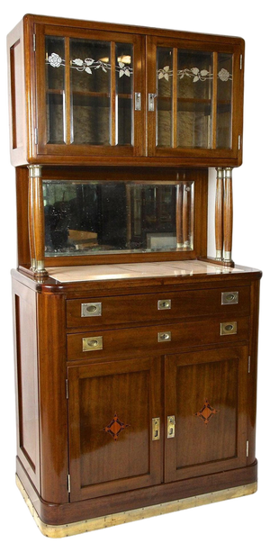 20th Century Art Nouveau Mahogany Buffet by H. Bäck, Austria, 1910s