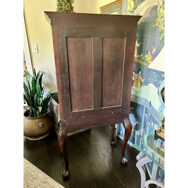 Carved Mahogany Vitrine Display Cabinet For Sale - Image 15 of 16