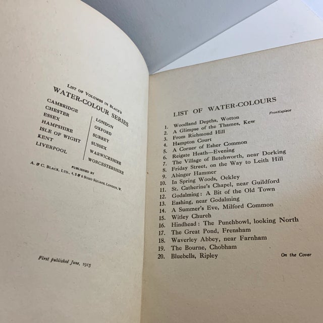 1915 Surrey Watercolors Book For Sale - Image 4 of 13