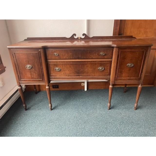 Vintage 1930s Federal Revival Mahogany Buffet Sideboard For Sale - Image 9 of 17