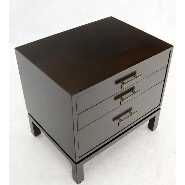 Coffee Harvey Probber 3-Drawer Nightstand Ebonized Espresso Mahogany For Sale - Image 8 of 13