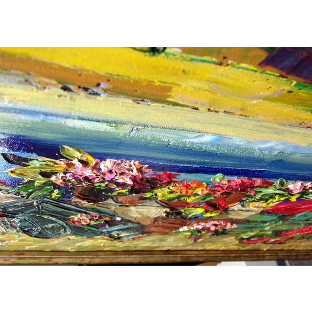 "Untitled" framed Original Acrylic on Canvas by Maya Eventov Hand Signed by the Artist museum mounted, matted and custom...