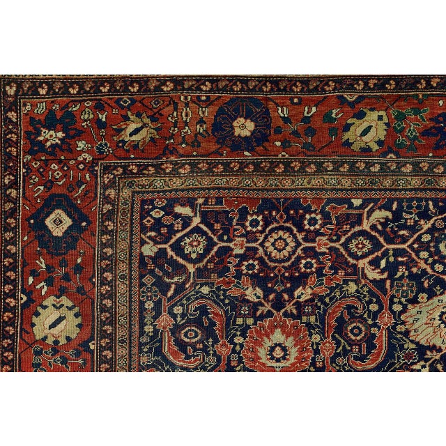 Persian Oversize Antique Persian Wool Sultanabad Mahal Traditional Carpet For Sale - Image 3 of 6