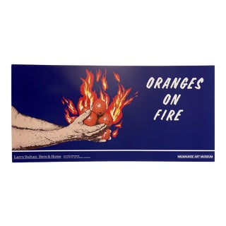 Late 20th Century Larry Sultan Oranges on Fire Billboard Museum Poster For Sale