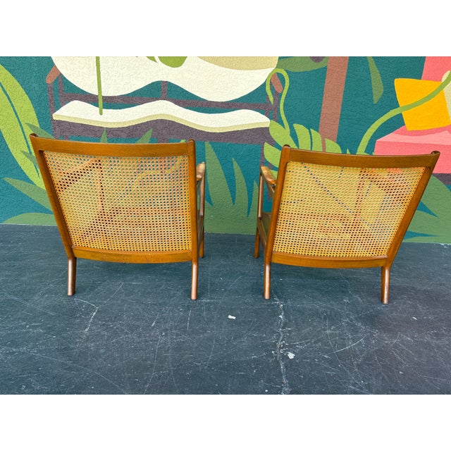 Wood Mid Century Lounge Chair Pair For Sale - Image 7 of 9