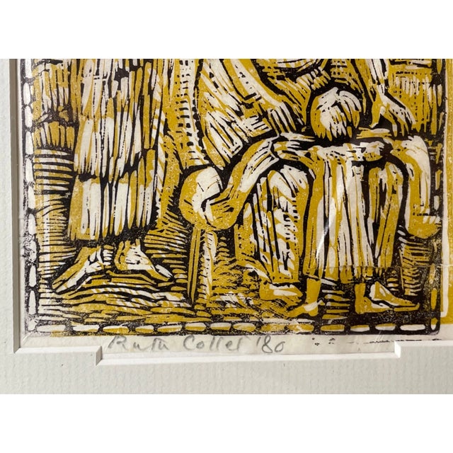 Vintage Religious Original Ruth Collet Woodblock Linocut Figural Pop Art Print For Sale In New York - Image 6 of 11