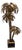 Triple Palm Tree Floor Lamp in the Style of Maison Jansen For Sale