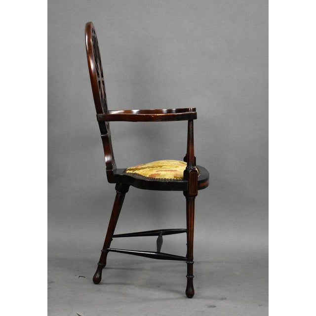 Edwardian Mahogany Armchair, 1900 For Sale - Image 4 of 7