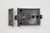 Antique cast iron door rim lock with a brass lock latch. The lock switch is in working order. The original mounting screws...