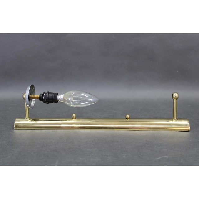 Metal Art Deco Brass and Opaline Glass Wall Light, Italy, 1940s For Sale - Image 7 of 9