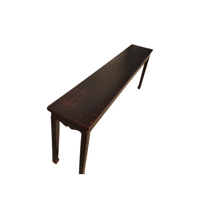 Chinese 19th Century Chinese Elm 90" Long Console Table For Sale - Image 3 of 5