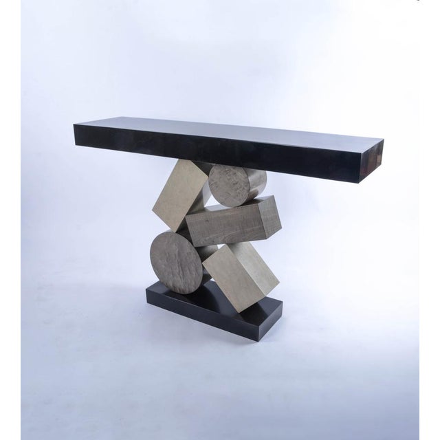 Grey and Black Stack Console by Aymeric Lefort For Sale - Image 9 of 18