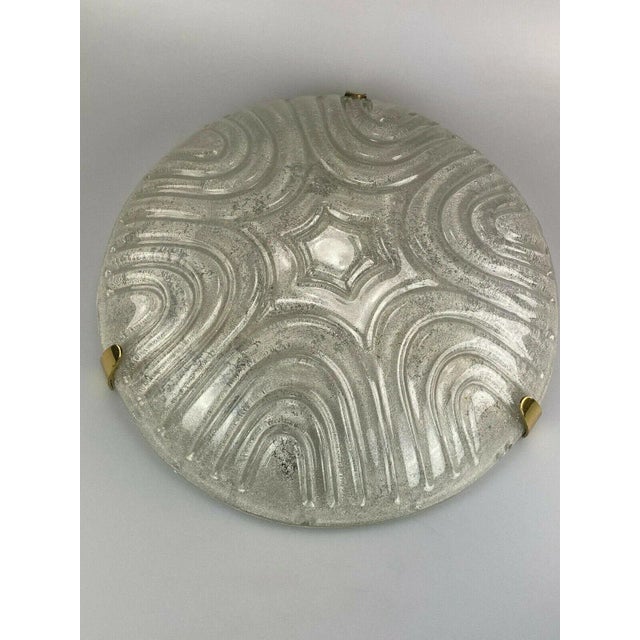 Ice Glass Plafoniere Flush Mount from Hillebrand Lighting, 1960s For Sale - Image 4 of 12