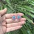 Contemporary 6.32ct Cabochon Turquoise Pink Sapphire & Diamond Floral Stud Earrings 14k Gold- A Pair For Sale - Image 3 of 13