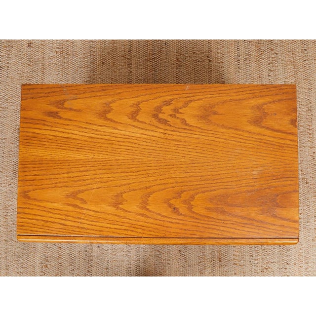 Pair of Boho Two Drawer Oak Nightstands For Sale - Image 9 of 12