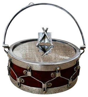 Oak Silver Plate Bon Bon Drum from John Grinsell & Sons