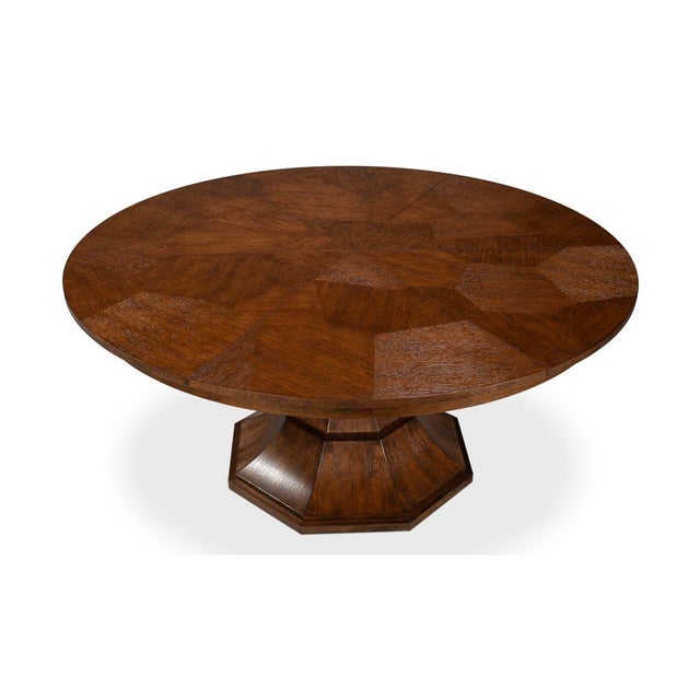 Warm Brown Oak Expanding Dining Table - 85 1/2" For Sale - Image 10 of 13