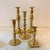 American Vintage Graduating Height Solid Brass Candlesticks, a Set of 5 For Sale - Image 3 of 11