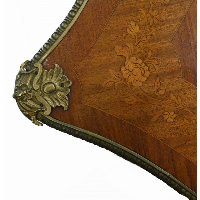 Wood Vintage French Wooden Desk For Sale - Image 7 of 11