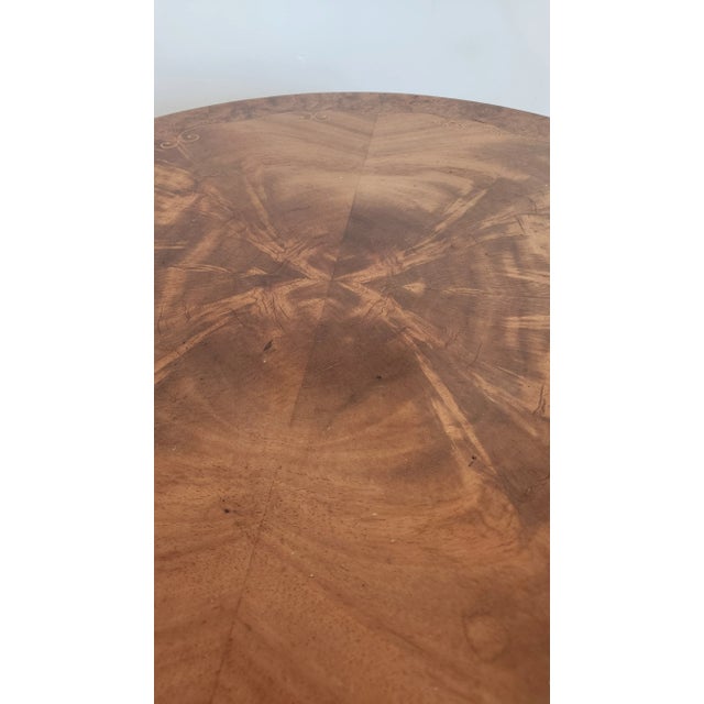 Antique Louis XV Revival Walnut Occasional Table With Inlaid Burl Top and Spindle Shelf, C. 1920s For Sale - Image 11 of 17