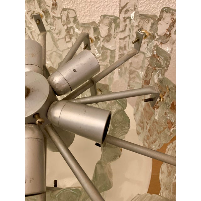 Mid-Century Frosted Glass Pendant by J. T. Kalmar, 1960s For Sale - Image 6 of 18