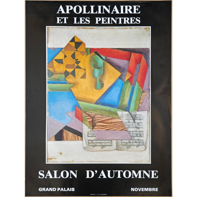 Original The Sheet of Music Poster for the Exhibition at the Grand Palais by Juan Gris, 1980 For Sale - Image 3 of 3