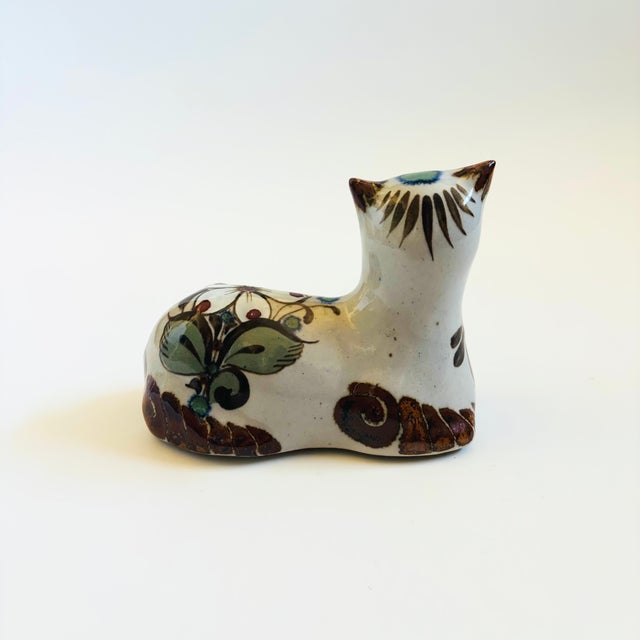 Mexican Vintage Ken Edwards Pottery Cat - Mexican Folk Art Pottery For Sale - Image 3 of 10