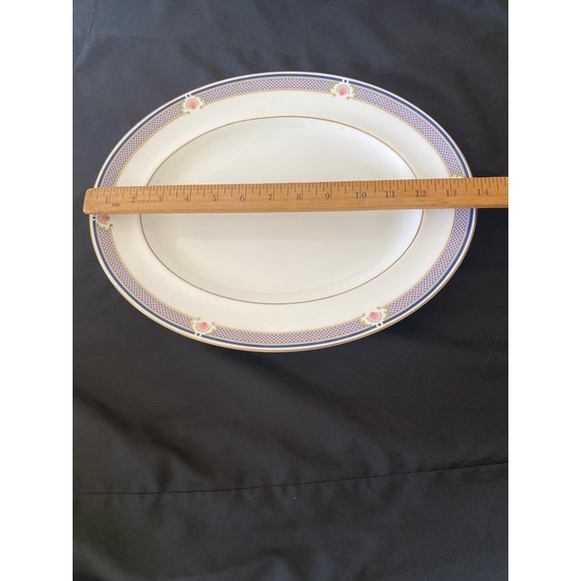 Wedgwood Wedgwood Waverley Bone China Oval Serving Platter Vintage Mint Condition For Sale - Image 4 of 11