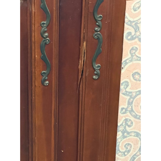 Late 20th Century Hickory White Hand-Painted French Country Armoire For Sale - Image 12 of 12