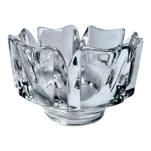 Lars Hellsten for Orrefors Sweden Clear Crystal "Corona" Bowl, 1970's