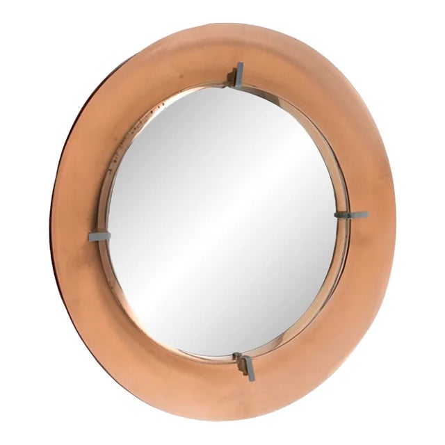 Circular Mirror from Cristal Arte, 1960s For Sale