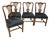 English Traditional Chippendale Dining Chairs - Set of 4 For Sale