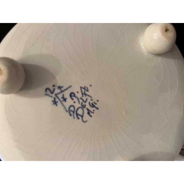 French Country Royal Dutch Delft Faience Candy Dish For Sale - Image 3 of 3