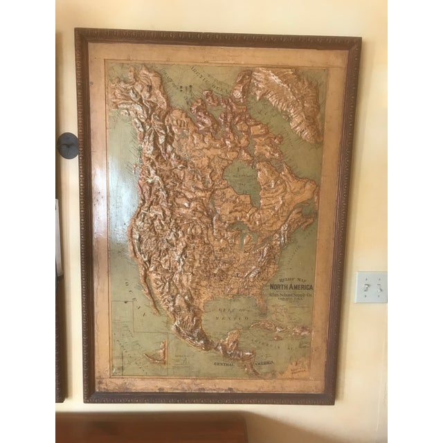 Set of 3 Classroom Relief Maps - North America, Africa and South America, Late 20th Century For Sale - Image 4 of 12