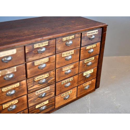 Brown Art Nouveau Ironmongers Shop Counter Drawers, 1890s For Sale - Image 8 of 14