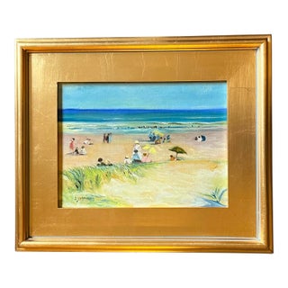 Oil Painting of a Long Island Beach Scene For Sale