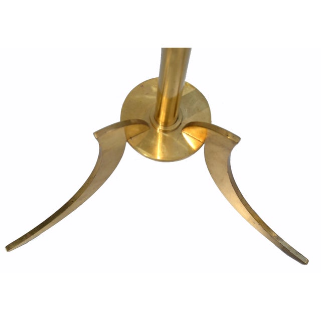 Metal 1950s Two Tone Patina Brass & Bronze French Midcentury Floor Lamp For Sale - Image 7 of 11