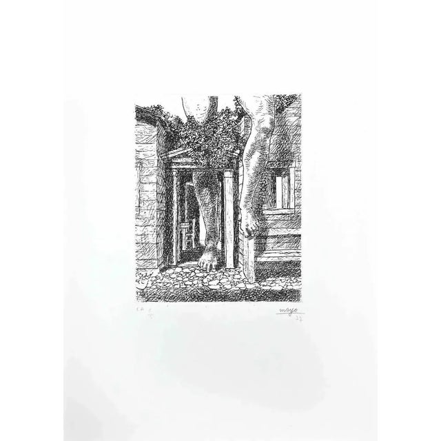 The Growing Feet is an original black and white etching on paper, realized by the artist Antoine Mayo , art name of...