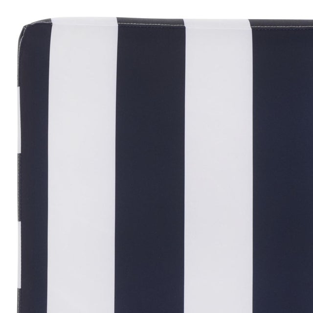 Gillian Chaise Lounge, Heather Tan/Navy Stripe For Sale In Philadelphia - Image 6 of 12