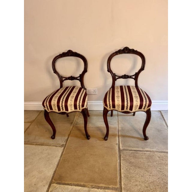 Antique Victorian Walnut Dining Chairs, 1860, Set of 6 For Sale - Image 3 of 7