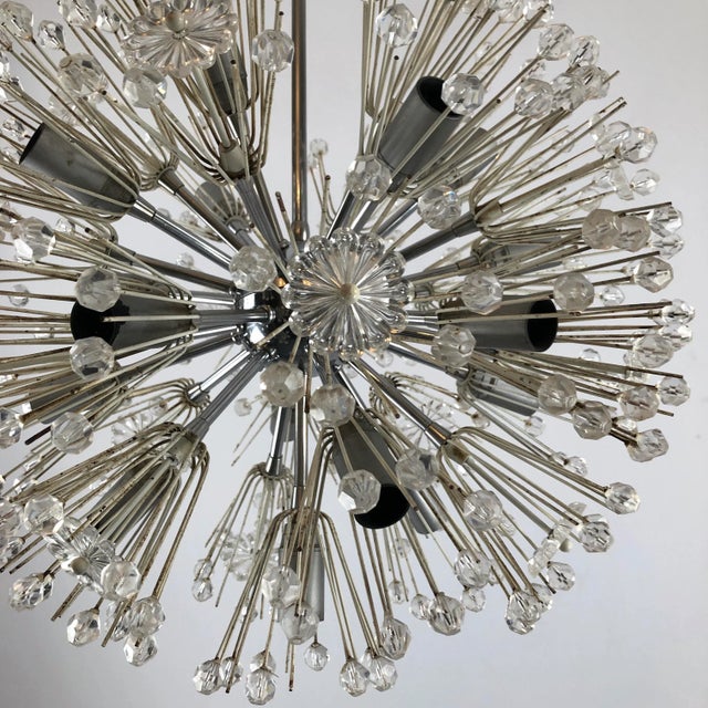 Kalmar Chrome and Glass Sputnik Chandelier by Emil Stejnar, 1970s For Sale - Image 4 of 13