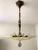 Mid 20th Century Art Deco Glass Pendant Chandelier Handcrafted Original Vintage For Sale - Image 5 of 7